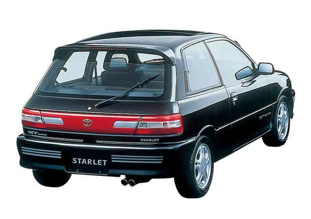 トヨタ スターレット (4代目 1989-1995)：ガソリンエンジンを一新し4WD 